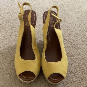 High heel wedge sandals